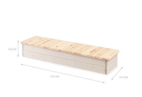 Pinolino Holz Sandkasten Hedda mit Abdeckungen